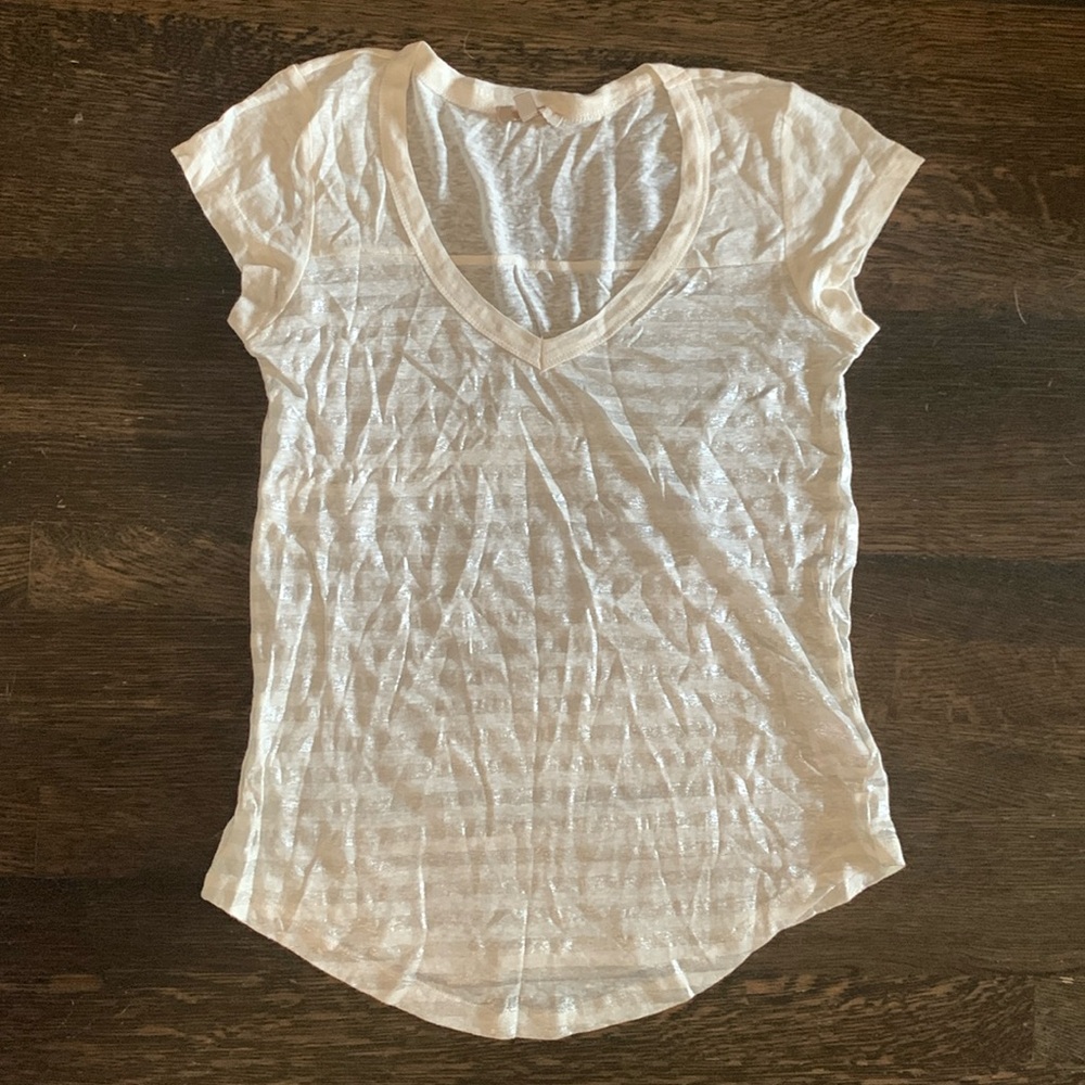 Bordeaux Anthrolopologie 100% linen tshirt